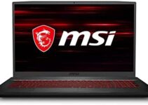 MSI GF75 Gaming Laptop: 17.3″ 144Hz FHD 1080p Display, Intel Core i5-10300H, NVIDIA GeForce GTX 1650 Ti, 16GB, 512GB SSD + 1TB HDD, Win10, Black (10SCSXR-619)