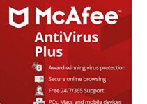McAfee AntiVirus Protection Plus 2022 | 10 Device | Internet Security Software, 1 Year – Download Code