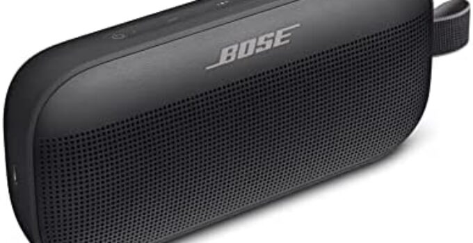 New Bose SoundLink Flex Bluetooth Portable Speaker, Wireless Waterproof Speaker for Outdoor Travel – Black