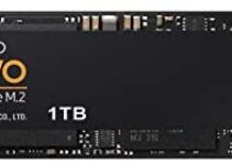 SAMSUNG (MZ-V7E1T0BW) 970 EVO SSD 1TB – M.2 NVMe Interface Internal Solid State Drive with V-NAND Technology, Black/Red
