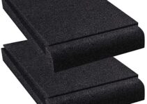 Studio Monitor Isolation Pads, Suitable for 5″ inch Speakers, High-Density Acoustic Foam for Significant Sound Improvement, Prevent Vibrations and Fits most Stands – 2 Pads