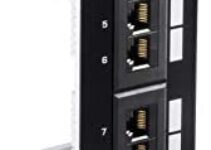 TRENDnet 12-Port Cat5e Unshielded Patch Panel, Wall Mount, Included 89D Bracket, Vertical or Horizontal Installation, Compatible with Cat5e & Cat6 RJ45 Cabling, Black, TC-P12C5V