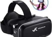 Virtual Reality Headset 3D VR Glasses by Voxkin – High Definition Optical Lens, Fully Adjustable Strap, Focal and Object Distance – Perfect VR Headset for iPhone, Samsung and Any Phones 3.5″ to 6.5″