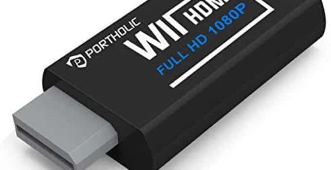 Wii to HDMI Converter 1080P for Full HD Device, Wii HDMI Adapter with 3.5mm Audio Jack&HDMI Output Compatible with Nintendo Wii, Wii U, HDTV, Monitor-Supports Wii Display Modes 720P