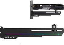 upHere GS05ARGB Addressable RGB Graphics Card GPU Brace Support Video Card Sag Holder/Holster Bracket,Built-in ARGB Strip,Adjustable Length and Height Support
