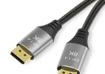 DisplayPort Cable Ultra HD 8K 4K Copper Cord DP Cable 8K DP Cable 1.4 8K@60Hz 4K@144HzDisplayPort Cable (4.9ft) for Laptop PC TV Gaming Monito
