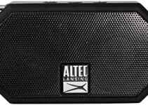 Altec Lansing Mini H2O – Wireless, Bluetooth, Waterproof Speaker, Floating, IP67, Portable Speaker, Strong Bass, Rich Stereo System, Microphone, 30 ft Range, Lightweight, 6-Hour Battery, (Black)
