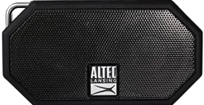 Altec Lansing Mini H2O – Wireless, Bluetooth, Waterproof Speaker, Floating, IP67, Portable Speaker, Strong Bass, Rich Stereo System, Microphone, 30 ft Range, Lightweight, 6-Hour Battery, (Black)