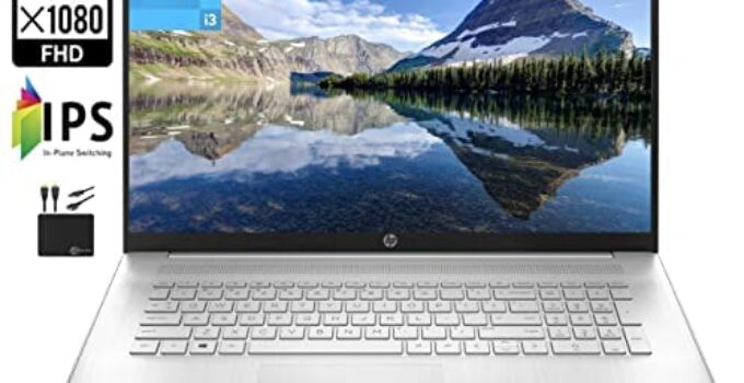 2022 Newest HP 17.3″ FHD IPS Laptop Computer, 11th Gen Intel Dual Core i3-1115G4 (Upto 4.1GHz, Beats i5-1030G7), 8GB RAM, 256GB PCIe SSD,UHD Graphics, Bluetooth, HDMI,Webcam, Windows 11+MarxsolCables