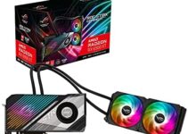 ASUS ROG Strix LC AMD Radeon™ RX 6900 XT TOP Edition Gaming Graphics Card (AMD RDNA™ 2, PCIe 4.0, 16GB GDDR6, HDMI 2.1, DisplayPort 1.4a, Full-coverage cold plate, 240mm radiator, 600mm tubing)