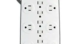 Belkin USB Power Strip Surge Protector – 12 AC Multiple Outlets & 2 USB Ports – 6 ft Long Flat Plug Extension Cord for Home, Office, Travel, Computer Desktop & Charging Brick – White (3,996 Joules)