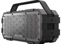 Bluetooth Speaker, Bugani M90 Portable Bluetooth Speaker with 30W Stereo Sound and Deep Bass, 1300Min Playtime and Bluetooth5.0 100ft Wireless Range, Support TF Card/AUX, Built-in Mic（Black）