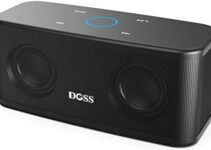 Bluetooth Speaker, DOSS SoundBox Plus Portable Wireless Bluetooth Speaker with 16W HD Sound and Deep Bass, Wireless Stereo Pairing, 20H Playtime, Wireless Speaker for Home, Outdoor, Travel -Black