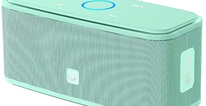 Bluetooth Speaker, DOSS SoundBox Touch Portable Wireless Bluetooth Speaker with 12W HD Sound and Bass, IPX5 Waterproof, 20H Playtime,Touch Control, Handsfree, Speaker for Home,Outdoor,Travel-Green