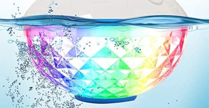 Bluetooth Speakers with Colorful Lights, Portable Speaker IPX7 Waterproof Floatable, Built-in Mic,Crystal Clear Sound Speakers Bluetooth Wireless 50ft Range for Home Shower Outdoors Pool Travel.