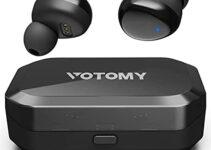 Bluetooth Wireless Earbuds, Votomy Bluetooth Headphones in Ear with Noise Cancellation & Deep Bass, 200H Playtime, LED Display, Touch Control, IPX7 Waterproof, Stereo Earphones w/Built-in Mic…