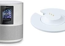Bose Home Speaker 500: Smart Bluetooth Speaker with Alexa Voice Control Built-in, Silver & Portable Home Speaker Charging Cradle, Silver