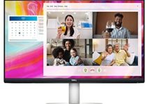 Dell S2722DZ 27-inch QHD 2560 x 1440 75Hz Video Conferencing Monitor, Noise-Cancelling Dual Microphones, Dual 5W Speakers, USB-C connectivity, 16.7 Million Colors, Silver (Latest Model)