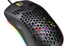 Essential Gaming Mouse, Mechanical Wired Gaming Mouse RGB Wired Gaming Mouse RGB Backlit Ergonomic Mouse Macro Programming with 7 Backlight Modes DPI 6 Gears Adjustable for Windows PC Gamers