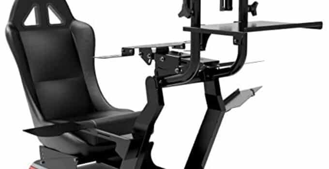 Extreme Simracing Racing Simulator Cockpit With All Accessories (Black) – VIRTUAL EXPERIENCE V 3.0 Racing Simulator For Logitech G27, G29, G920, G923, SIMAGIC, Thrustmaster And Fanatec