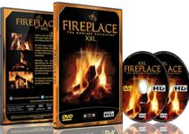 Fireplace DVD – Fireplace XXL – Filmed in HD – 2 DVD Set with Double Extra Long Fires with Burning Wood Sounds