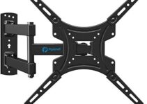Full Motion TV Wall Mount Bracket Articulating Arms Swivels Tilts Extension Rotation for Most 13-55 Inch LED LCD Flat Curved Screen TVs, Max VESA 400x400mm up to 66lbs by Pipishell