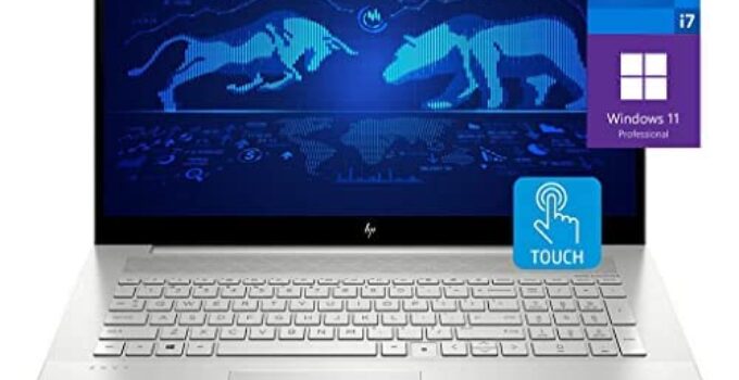 HP 2022 Newest Envy 17t High Performance Laptop, 17.3″ Full HD Touchscreen, 11th Gen Intel Core i7-1165G7 Processor, 64GB RAM, 2TB SSD, Wi-Fi 6, Backlit Keyboard, Fingerprint Reader, Windows 11 Pro