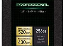 Inland Professional 256GB SSD 3D TLC NAND SATA III 6Gb/s 2.5″ 7mm Internal Solid State Drive (256GB)