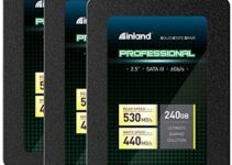 Inland Professional 3 Pack 240GB SSD 3D NAND SATA III 6Gb/s 2.5″ 7mm Internal Solid State Drive (3x240GB)