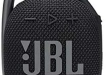 JBL Clip 4: Portable Speaker with Bluetooth, Built-in Battery, Waterproof and Dustproof Feature – Black (JBLCLIP4BLKAM) (Renewed)…
