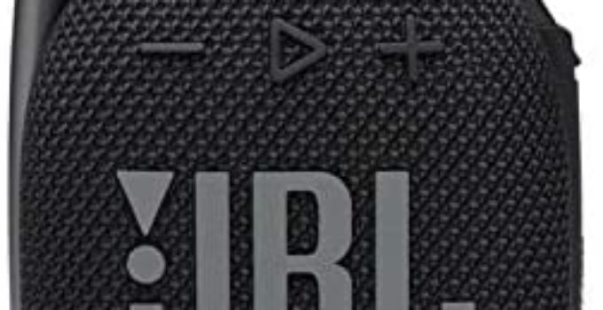 JBL Clip 4: Portable Speaker with Bluetooth, Built-in Battery, Waterproof and Dustproof Feature – Black (JBLCLIP4BLKAM) (Renewed)…