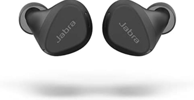 Jabra Elite 4 Active in-Ear Bluetooth Earbuds – True Wireless Ear Buds with Secure Active Fit, 4 Built-in Microphones, Active Noise Cancellation and Adjustable HearThrough Technology – Black