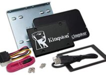 Kingston KC600 SSD SKC600B/1024G Internal SSD 2.5 Inch, SATA Rev 3.0, 3D TLC, XTS-AES 256-bit Encryption – with Upgrade Kit
