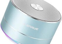 LENRUE Portable Wireless Bluetooth Speaker with Built-in-Mic,Handsfree Call,AUX Line,TF Card,HD Sound and Bass for iPhone Ipad Android Smartphone and More (Blue)