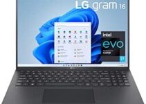 LG Gram 16Z90P Laptop 16″ Ultra-Lightweight, (2560 x 1600), Intel Evo 11th gen CORE i7 , 16GB RAM, 256GB SSD, Windows 11 Home, 22 Hour Battery, Alexa Built-in, 2X USB-C, HDMI, USB-A – Black