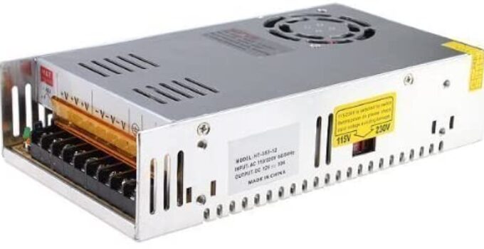 MENZO 12v 30a Dc Universal Regulated Switching Power Supply 360w for CCTV, Radio, Computer Project