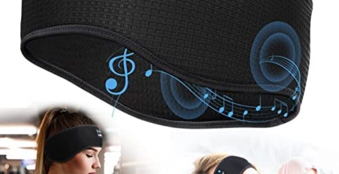 MUSICOZY Sleep Headphones Wireless, Bluetooth Headband Sports Sleeping Headphones Sleep Mask Earbuds Breathable Music Headband with Bluetooth 5.2, Perfect for Workout Running Insomnia Travel Yoga