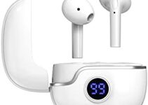 Meyodody IPX5 Waterproof Bluetooth Headphones 30H Playback Wireless Earbuds in-Ear Earbuds with Digital Display audifonos Bluetooth inalambricos with Wireless Charging Case Suit for iOS & Android