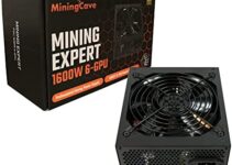 MiningCave Mining Power Supply 1600W Direct 6 PIN to Riser for 6 GPU