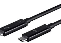Monoprice USB & Lightning Cable – 1 Meter – Black | C18004GK Thunderbolt 3 (40 Gbps) USB-C Cable, Supports Data and Video Dual 4K@60Hz or 5K@60Hz Video Single-Cable Docking with Notebook Charging