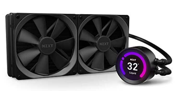 NZXT Kraken Z63 280mm – RL-KRZ63-01 – AIO RGB CPU Liquid Cooler – Customizable LCD Display – Improved Pump – Powered by CAM V4 – RGB Connector – Aer P 140mm Radiator Fans (2 Included)