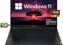 New Lenovo Legion 5 Gaming Laptop, 17.3″ FHD IPS Display, AMD Ryzen 5 5600H, Windows 11 Home, 16GB RAM 512GB SSD+1TB HDD, 32GB Durlyfish USB Card