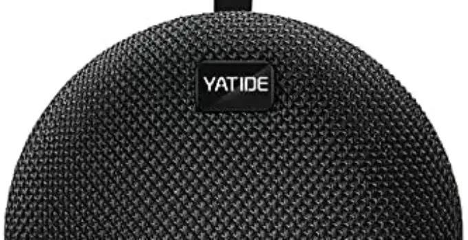 Portable Bluetooth Speakers, Yatide Wireless Speaker Water Resistant IP54 with Loud Stereo Sound Bluetooth 5.0, MP3 Player Chritsmas Gifts for Women Men Soundbox for Home Outdoor Travel-Black