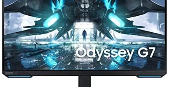 SAMSUNG 28″ Odyssey G70A Gaming Computer Monitor, 4K UHD LED Display, HDR 400, 144Hz, G-Sync and FreeSync Premium Support, Front Light Panels, LS28AG700NNXZA, Black