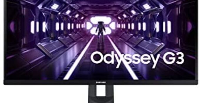 SAMSUNG Odyssey G3 Series 27-Inch FHD 1080p Gaming Monitor, 144Hz, 1ms, 3-Sided Border-Less, VESA Compatible, Height Adjustable Stand, FreeSync Premium (LF27G35TFBNXZA)