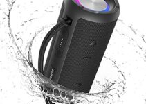 SOJBODOS Portable Bluetooth Speaker 24 watt Louder Waterproof Wireless Speaker 24 Hours Battery Life Black