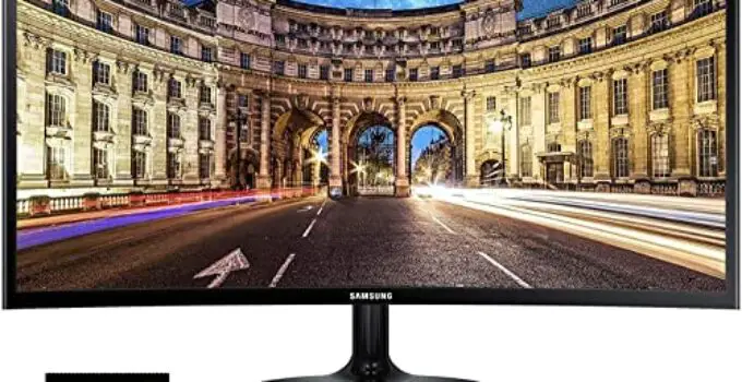 Samsung CF390 27″ 16:9 Curved LCD FHD 1920×1080 Curved Desktop Black Monitor for Multimedia, Personal, Business, HDMI, VGA, VESA Mountable, Eye Saver Mode & Flicker Free Technology (LC27F390FH)