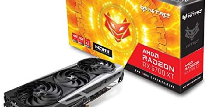 Sapphire Technology 11306-01-20G Nitro+ AMD Radeon RX 6700 XT Gaming Graphics Card with 12GB GDDR6, AMD RDNA 2