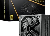 Segotep 850W Power Supply 80 Plus Gold Certified Fully Modular Gaming PSU with Silent 140mm Fan