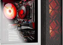 SkyTech Blaze 3.0 Gaming Computer PC Desktop – Intel i3-10100F, GTX 1650, 500GB SSD, 8GB DDR4 3000, RGB Fans, AC WiFi, Windows 10 Home 64-bit, White
